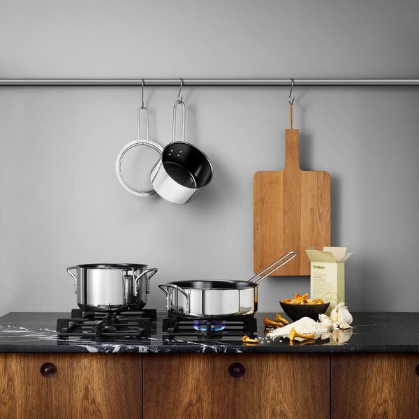 Stainless Steel Kasserolle keramisk bel&aelig;gning 1,1 L, Eva Trio
