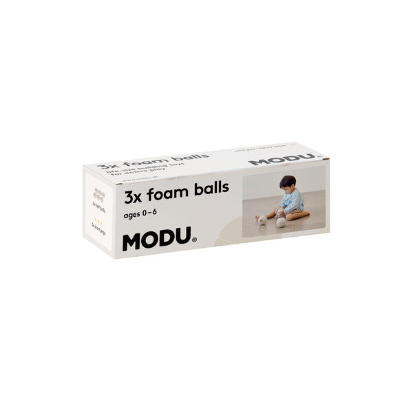 3 x skumbolde, sand grey/honey yellow, MODU