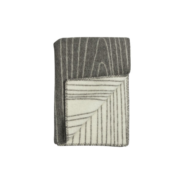 SKOG Throw, grey/natural, R&oslash;ros Tweed