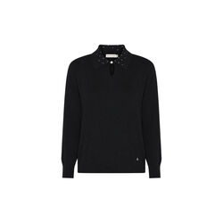 BBPoloJumper BBEcoveroDetailK | Black | Striktr&oslash;je, Micha