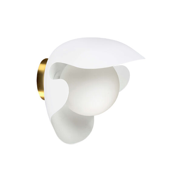 PS38 væglampe, white/brass, ATBO