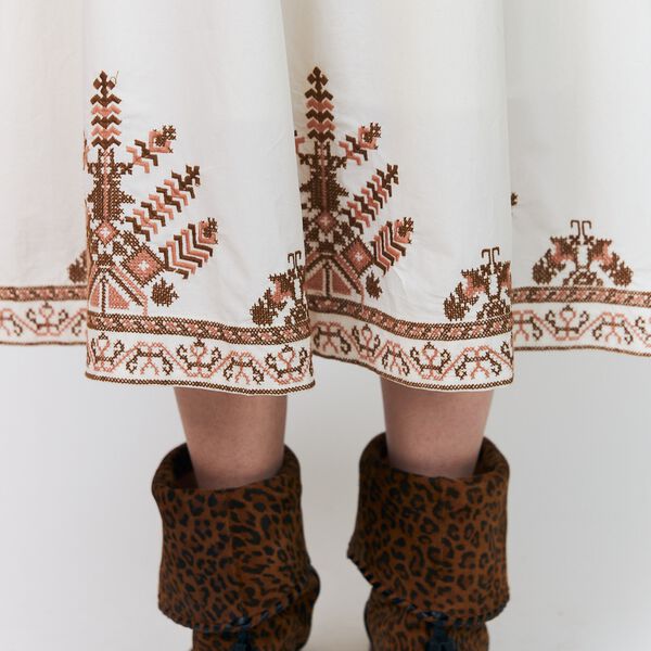 BristolLL Midi Skirt, creme, Lollys Laundry