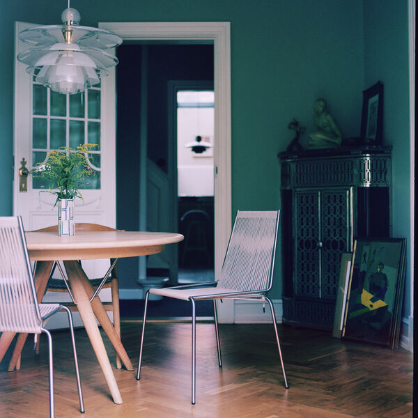 Noel Chair, steel/nature linen, Thorup Copenhagen