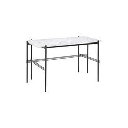 TS Desk, white carrara marble/black, GUBI