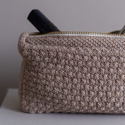 Strikket Clutch Petra, tiger melange, By LOHN