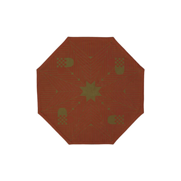 CHRISTMAS TRADITIONAL juletræstæppe, archive red, Georg Jensen Damask