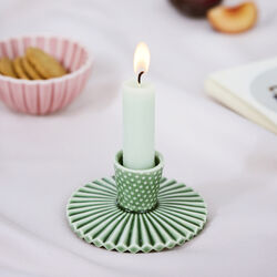 Pipanella Candlestick Fan Dot, spruce, Dottir Nordic Design