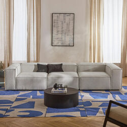 Lennon modulær 4-pers. sofa, bouclé off white, Westwing Collection