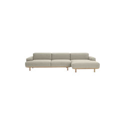Reason 2-pers. sofa med chaiselong, Re-Wool 218, Bruunmunch Furniture