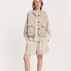 Vest Heavy Linen, pure natural, Aiayu