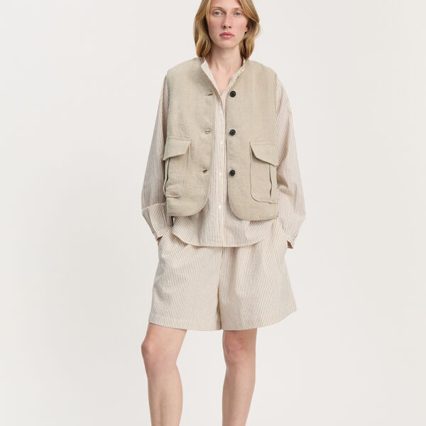 Vest Heavy Linen, pure natural, Aiayu
