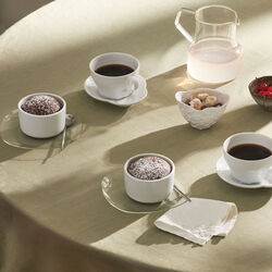 Hvid Riflet Souffl&eacute;sk&aring;le 2 stk, Royal Copenhagen