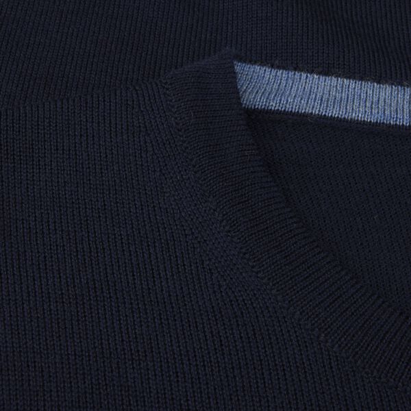 Pullover Knitted Crew Neck With Patch Merino Wool, navy, Stenstr&ouml;ms