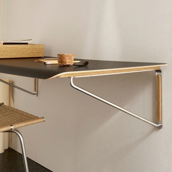 AB019 Wall Desk, sort/olieret egetræsfinér, Carl Hansen & Søn