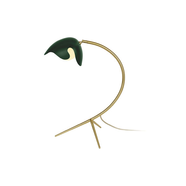 PS38 bordlampe, green/brass, ATBO