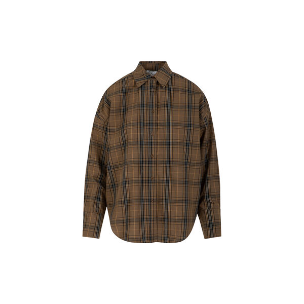 CC Heart ALIA loose shirt, golden brown check CC Heart ALIA loose shirt, golden brown check, Coster Copenhagen
