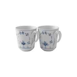 Musselmalet Riflet krus 38 cl, 2 stk., Royal Copenhagen
