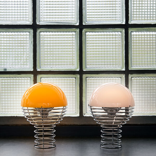 Wire Portable bordlampe, orange, Verpan