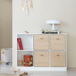 Wood reol 3x2 vandret med sokkel, Oliver Furniture