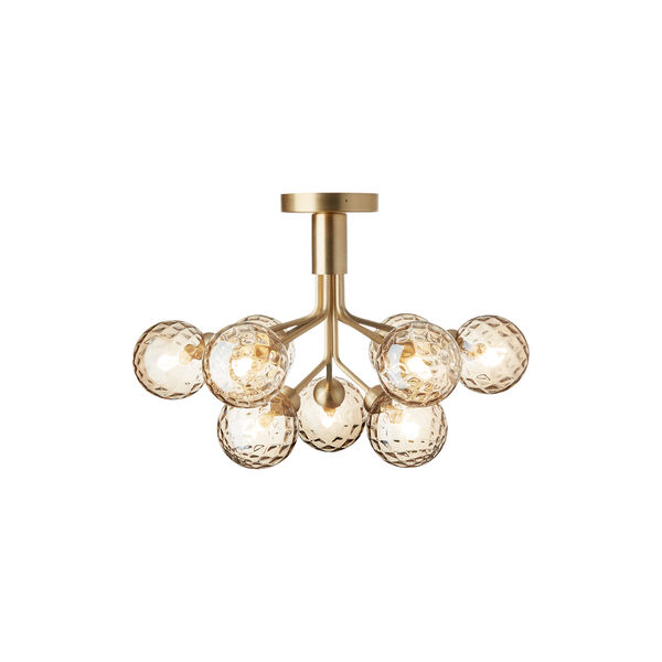 Apiales 9 Ceiling Lamp, brushed brass/optic gold, Nuura