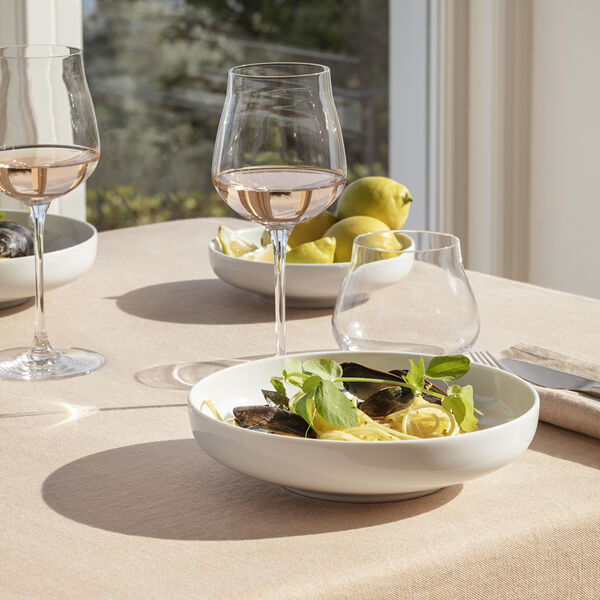 KOPPEL dyb tallerken 21 cm, hvid, Georg Jensen