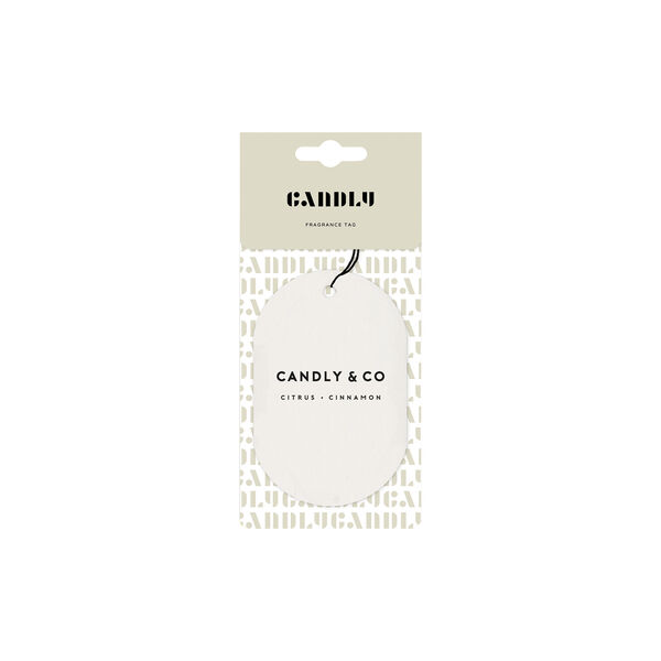 No. 3 Scented Car/Room Tag, Citrus/Cinnamon, Candly & Co