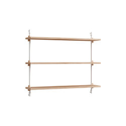 Wall Shelving Small, oak/white, MOEBE
