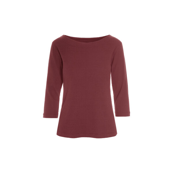 Naibu rib bluse med 3/4 ærme, maroon, BITTE KAI RAND