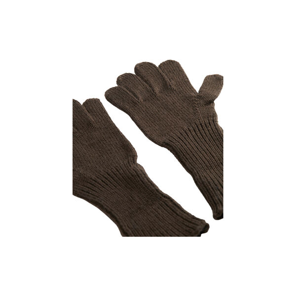 Aske Knit Gloves, dark roast, MarMar Copenhagen