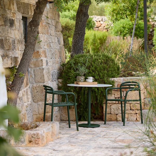 Bliss stol med arml&aelig;n, dark green, Cane-line