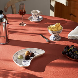 Musselmalet Riflet sk&aring;l p&aring; fod 8 cm, Royal Copenhagen