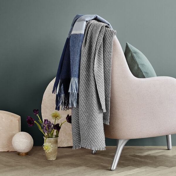 Manhattan plaid, dark blue/asphalt, ELVANG