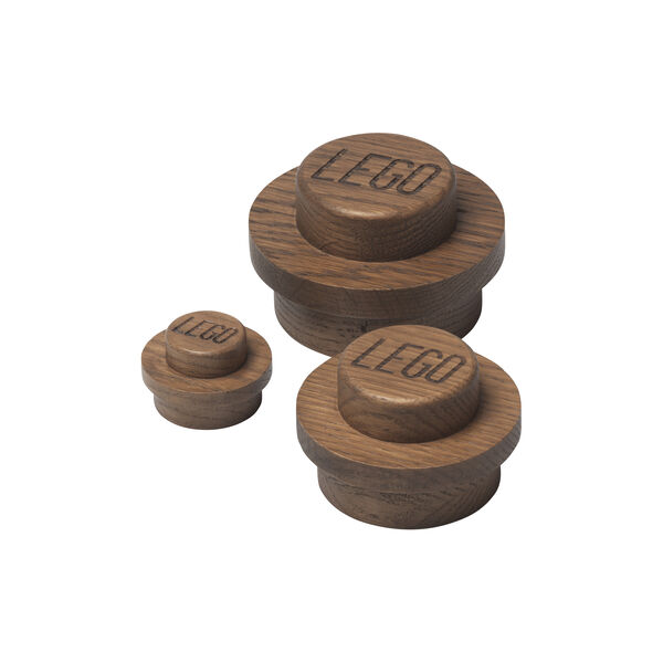 LEGO® 1x1 knagesæt, mørkbejdset eg, Room Copenhagen