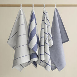 TAULO Viskestykkes&aelig;t Firkantet, white/mazarine blue, Blomus