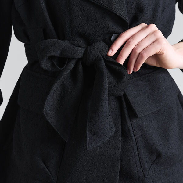 Bouclino jakke med b&aelig;lte, black, BITTE KAI RAND