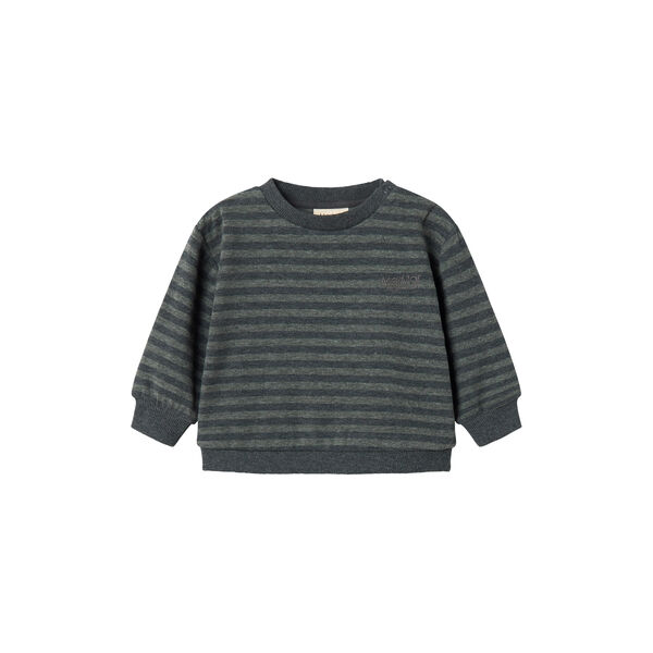 Tammas B Sweatshirt, forest stripe mel., MarMar Copenhagen
