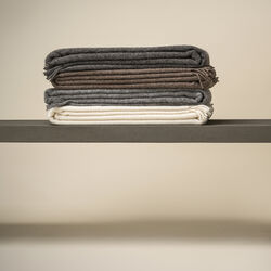 Sams&oslash; plaid, 00120 gotland brown, Silkeborg Uldspinderi