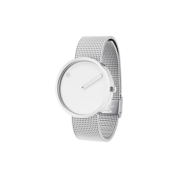 PICTO armbåndsur, white/steel/matt steel, Picto