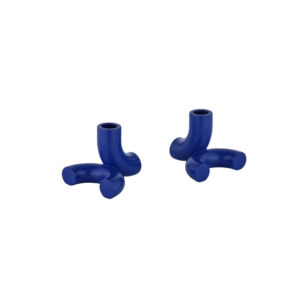 DOODLE Lysestager 2 stk. mazarine blue, Blomus