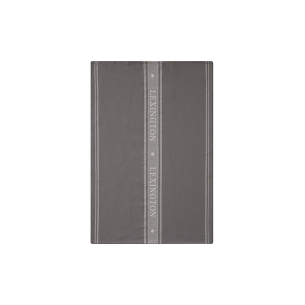 Icons Cotton Jacquard Star Kitchen Towel, gray/white, Lexington