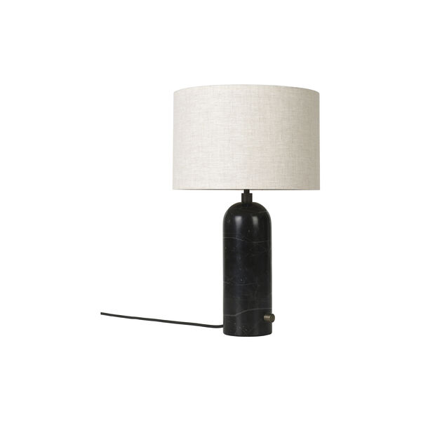 Gravity Table Lamp, black marble/canvas, GUBI