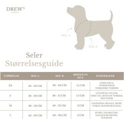 Bl&oslash;d & justerbar hundesele, cortado, Drew's Dogwear