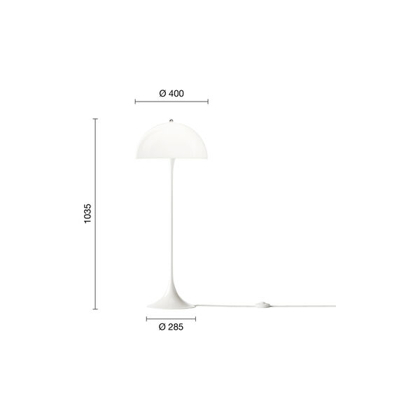 Panthella | &Oslash; 40 cm | Opal White | Gulvlampe, Louis Poulsen