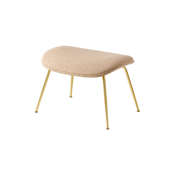 Beetle Ottoman Fully Upholstered, Around Boucl&eacute; 004/brass semi matt, GUBI