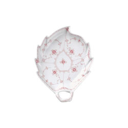 Koral Musselmalet Halvblonde fad bladformet 23 cm, Royal Copenhagen