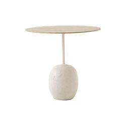 Lato Table LN9 Lounge Table, Crema Diva marble/oak, &Tradition
