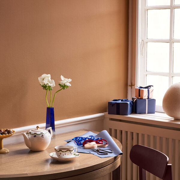 Stjerne Riflet Jul kop med underkop 32 cl, Royal Copenhagen