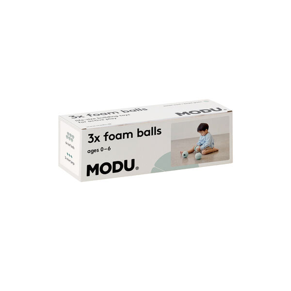 3 x skumbolde, ocean mint/forest green, MODU