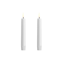 LED taper candle smooth 2-pack, nordic white, Uyuni Lighting