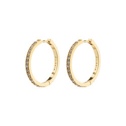 EBNA store krystal hoops, guldbelagt, Pilgrim